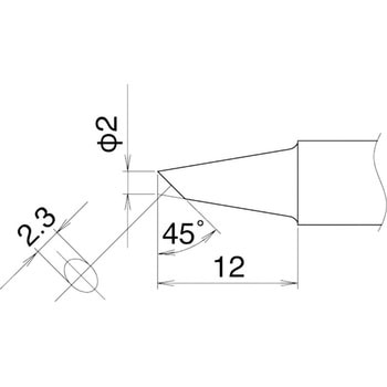 烙铁头（T22，兼容无铅焊锡）HAKKO白光T22-C6（10 包装）